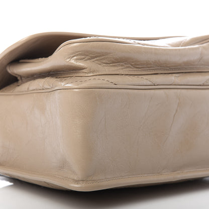 Saint Laurent Crinkled Calfskin Matelasse Monogram Medium Niki Chain Satchel Light Taupe 6 of 9