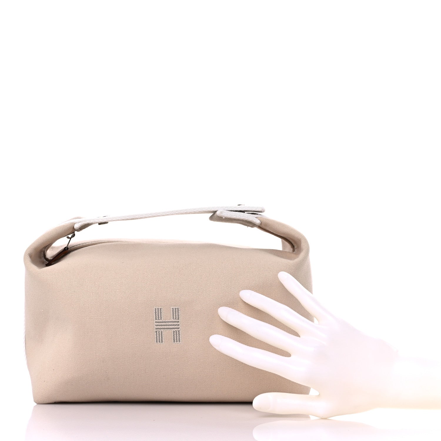 Hermes Canvas Large Bride-A-Brac Pouch Natural 3 of 12