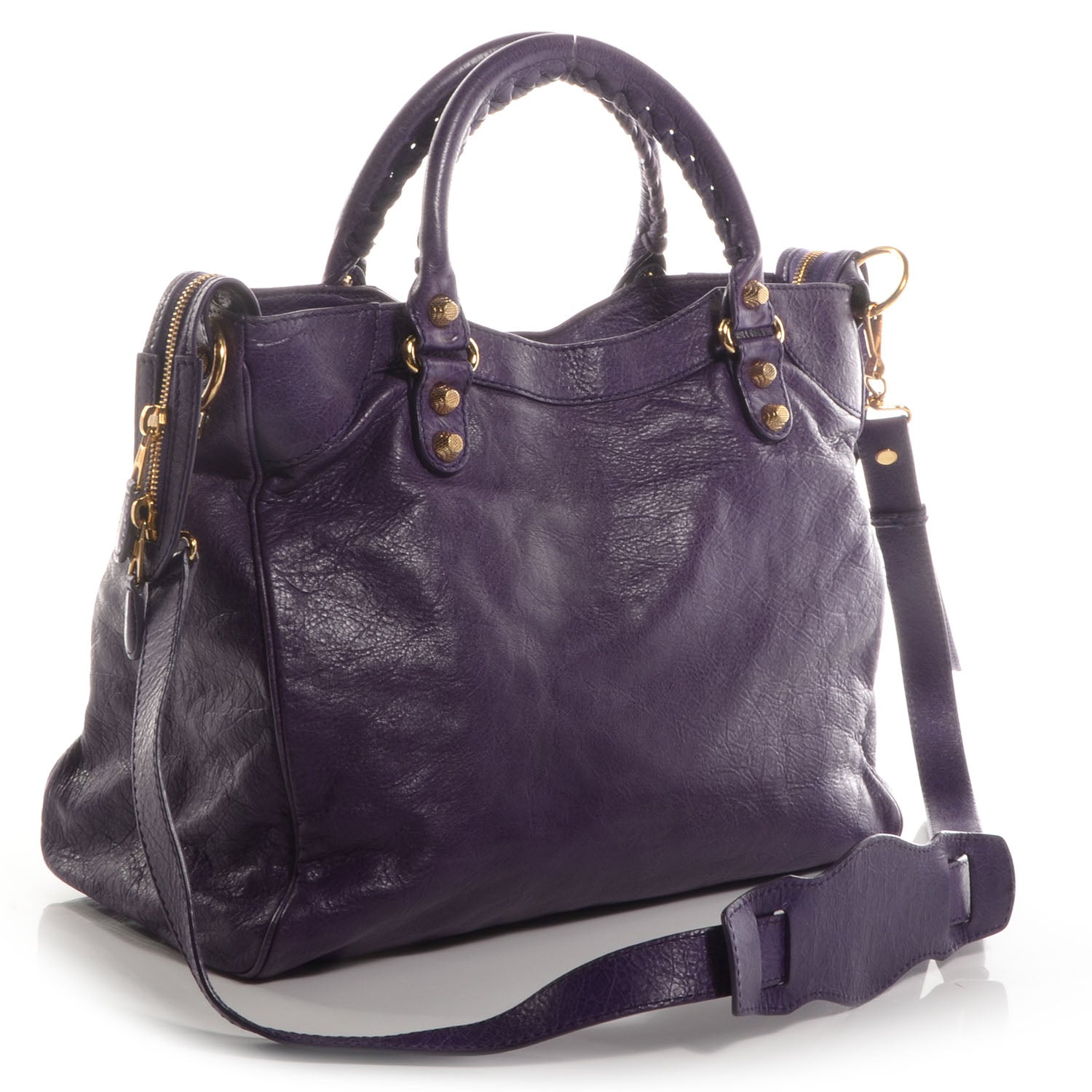 Balenciaga Agneau Giant 12 Gold Hardware Velo Dark Violet 3 of 10