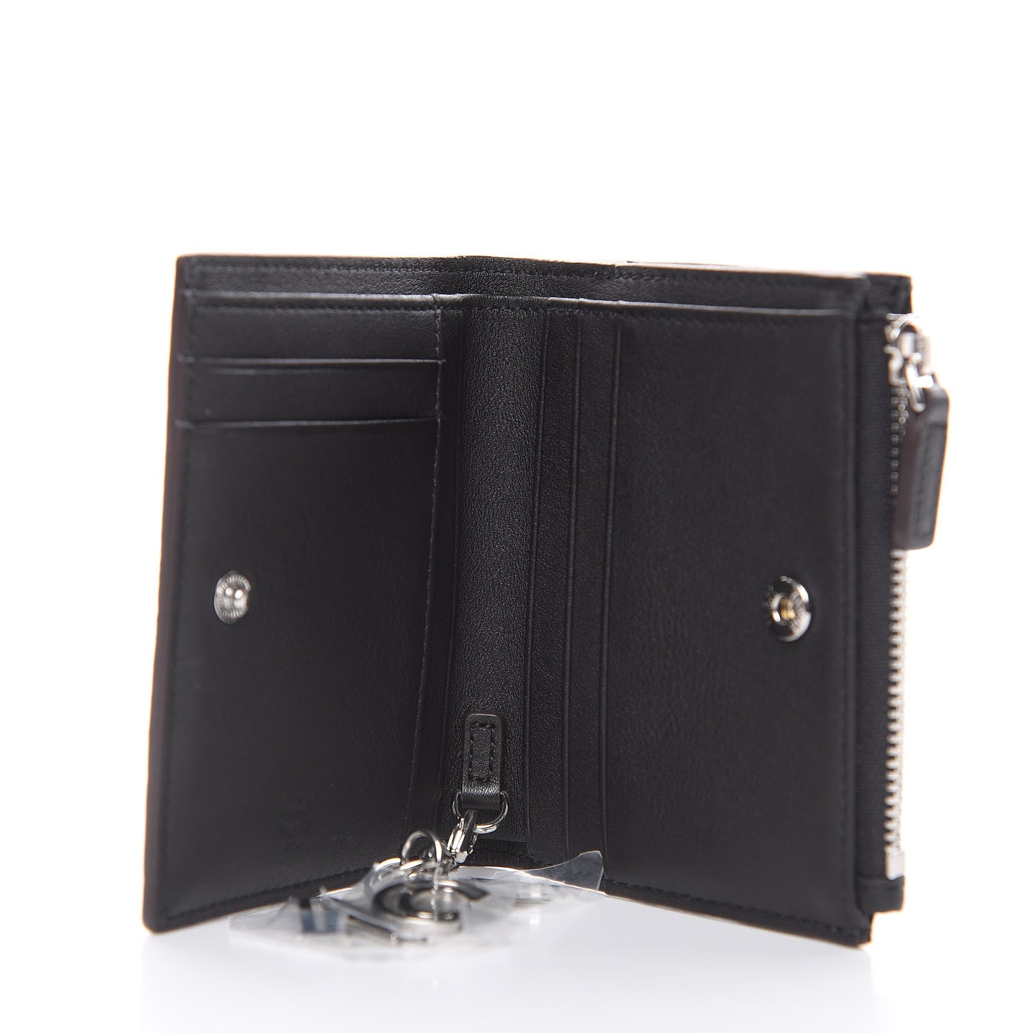 MCM Calfskin Ottomar Monogram Mini Two Fold Klara Wallet Black 5 of 8