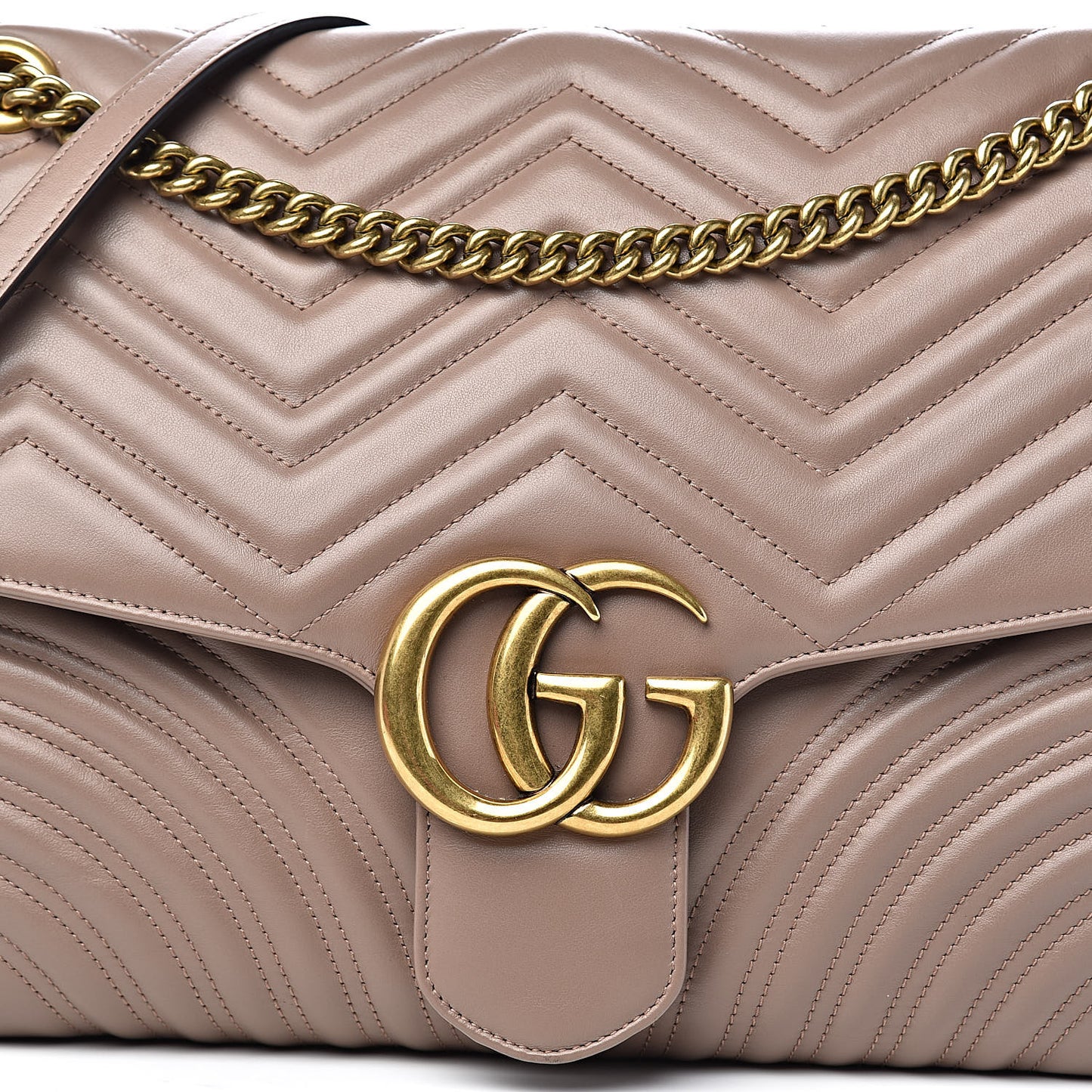 Calfskin Matelasse Large GG Marmont Shoulder Bag Porcelain Rose