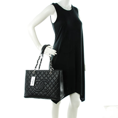 Chanel Caviar Quilted Grand Shopping Tote GST Black 2 of 7