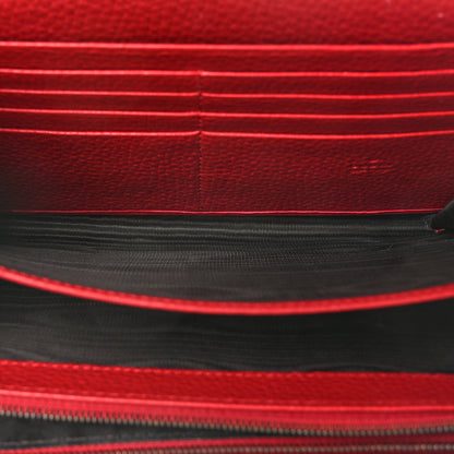 Gucci Calfskin GG Marmont Chain Wallet Vulcanic Red 5 of 9