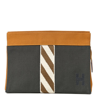 Hermes Cotton Stripe Travel Pouch 1 of 10