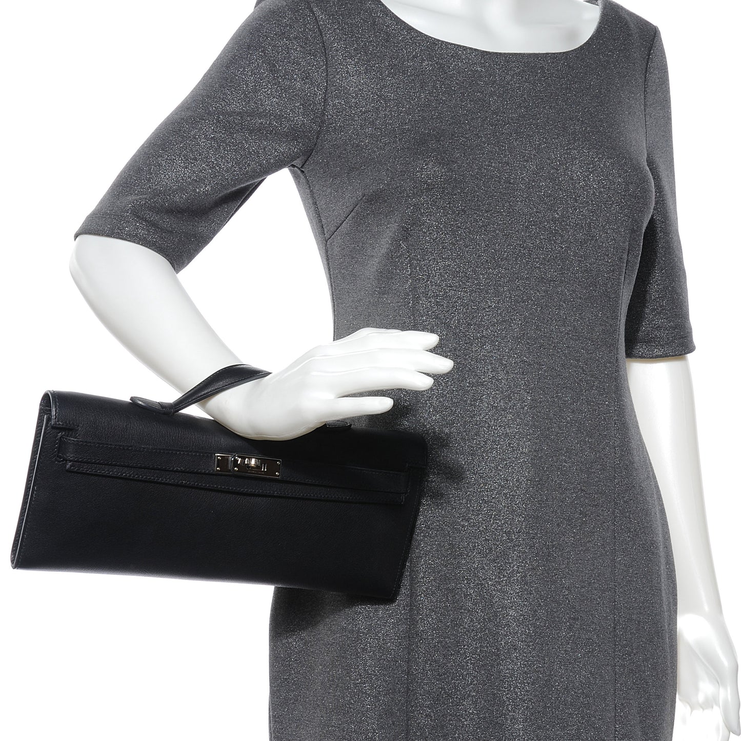 Swift Kelly Cut Clutch Pochette Black