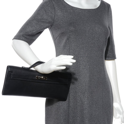Hermes Swift Kelly Cut Clutch Pochette Black 2 of 8