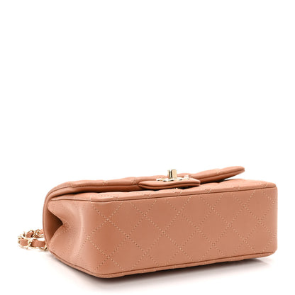 Chanel Lambskin Quilted Mini Rectangular Flap Brown 4 of 10