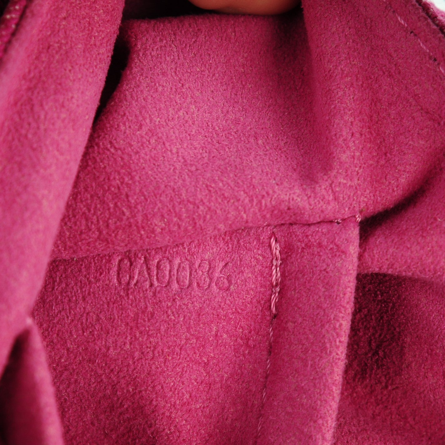 Monogram Denim Mini Pleaty Fuchsia