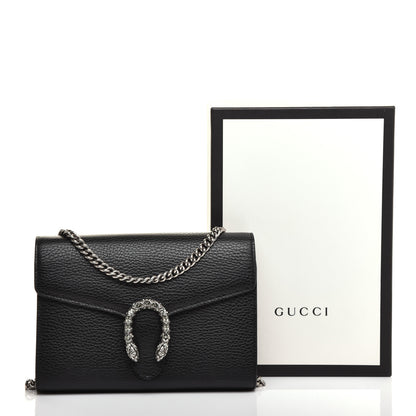 Gucci Calfskin Mini Dionysus Chain Wallet Black 10 of 11