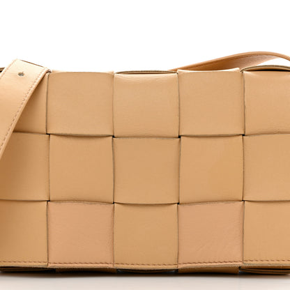 Bottega Veneta Lambskin Maxi Intrecciato Cassette Crossbody Bag Porridge 9 of 12