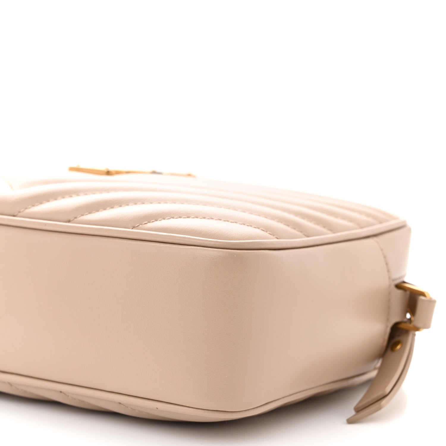 Saint Laurent Calfskin Matelasse Monogram Lou Camera Bag Dark Beige 10 of 14