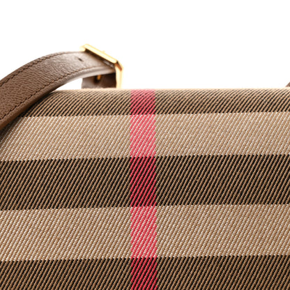 Burberry Grained Calfskin House Check Small Madison Shoulder Bag Earth 8 of 10