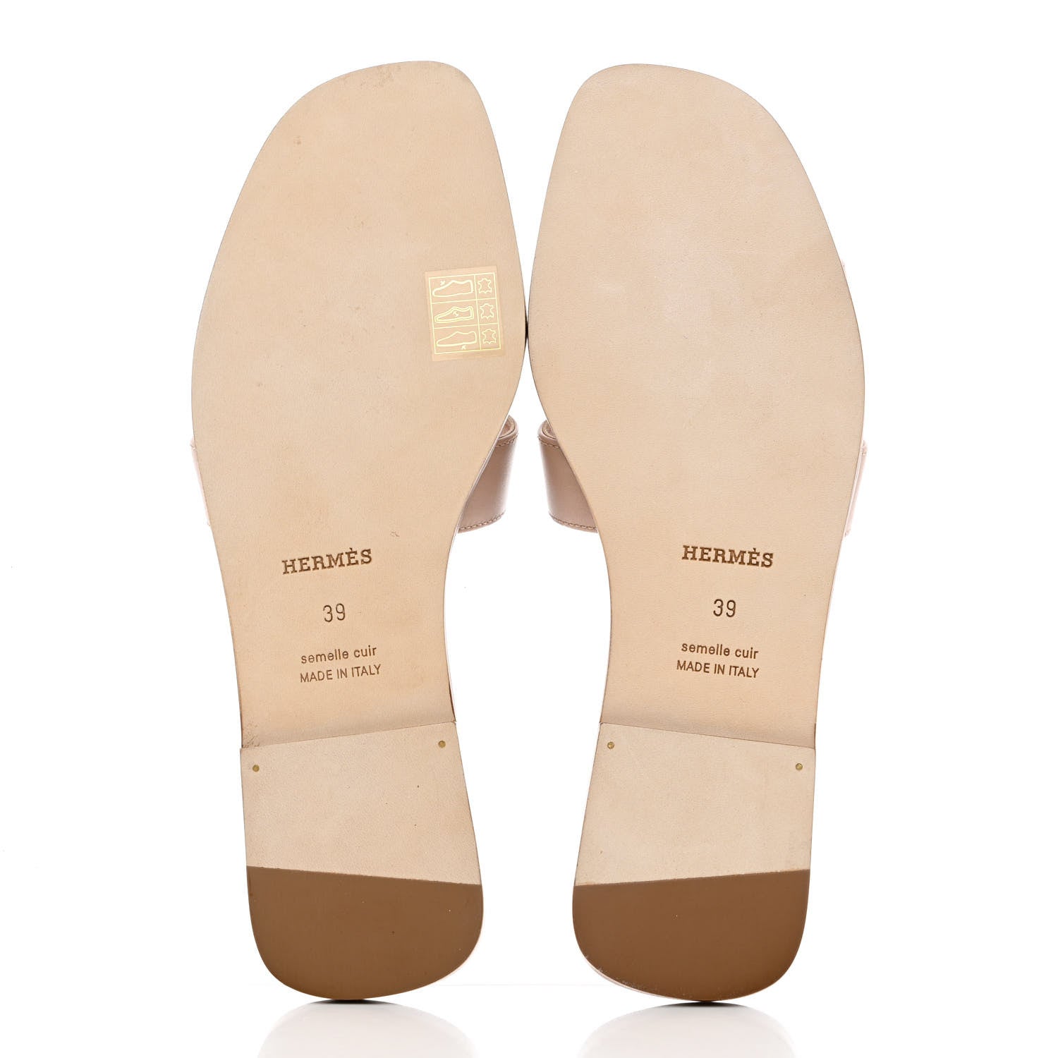Hermes Box Calfskin Oran Sandals 39 Bois De Santal 5 of 9