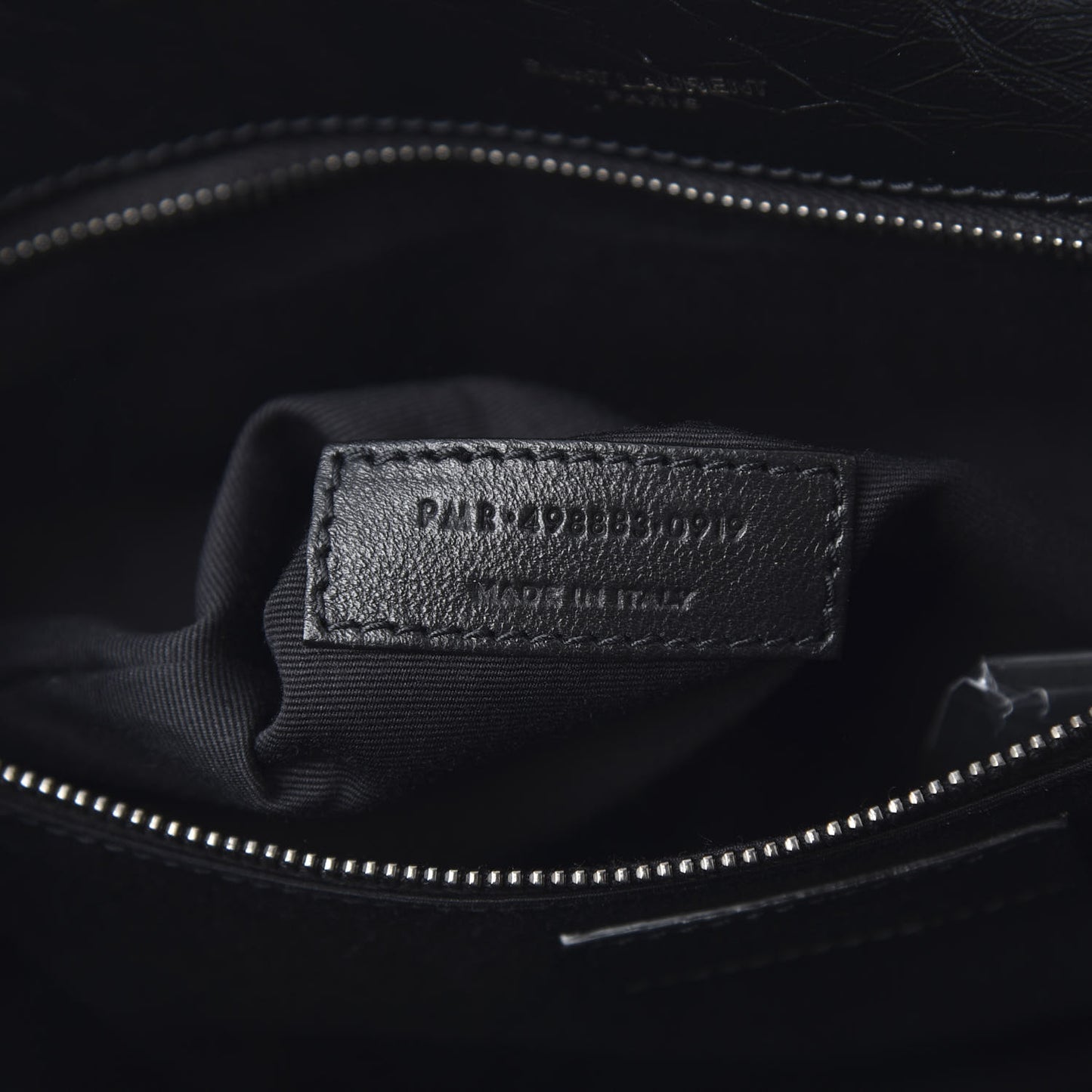 Crinkled Calfskin Matelasse Monogram Large Niki Chain Satchel Black