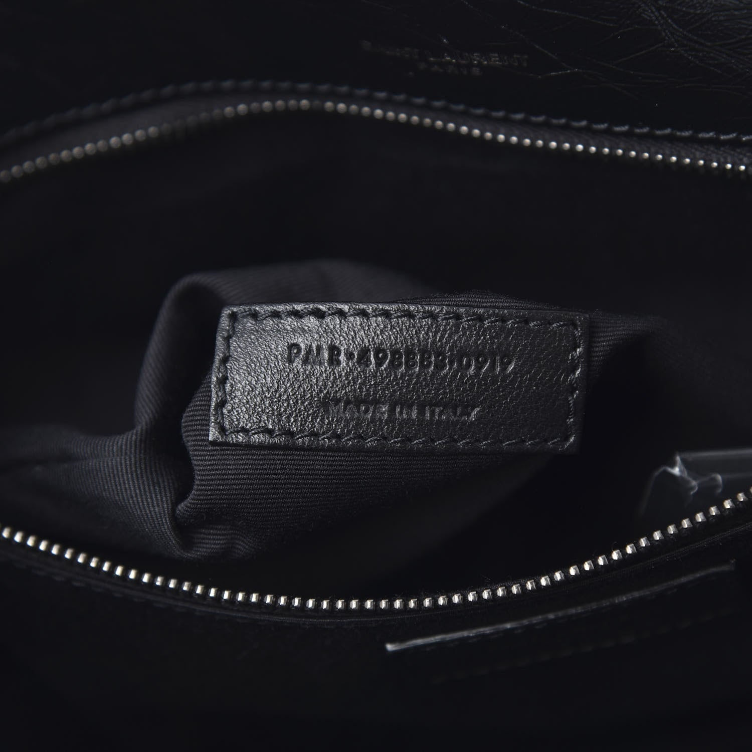 Saint Laurent Crinkled Calfskin Matelasse Monogram Large Niki Chain Satchel Black 7 of 10