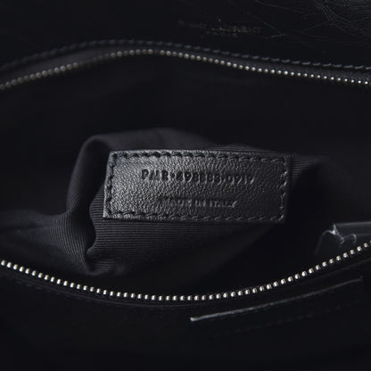 Saint Laurent Crinkled Calfskin Matelasse Monogram Large Niki Chain Satchel Black 7 of 10