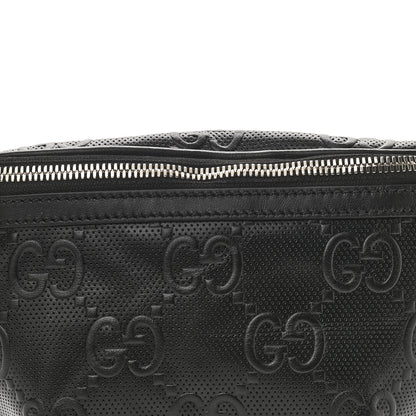 Gucci Calfskin GG Tennis Embossed Belt Bag Black 8 of 11