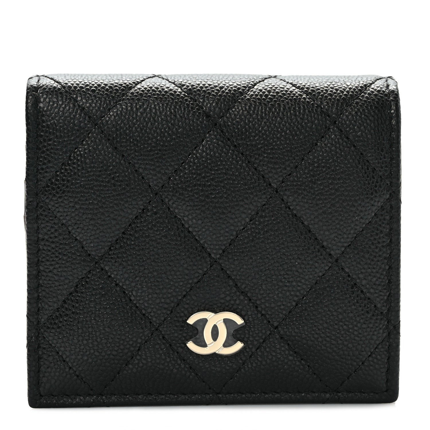 Chanel Caviar Quilted Compact Bifold Wallet Black 1 of 7
