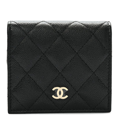 Chanel Caviar Quilted Compact Bifold Wallet Black 1 of 7