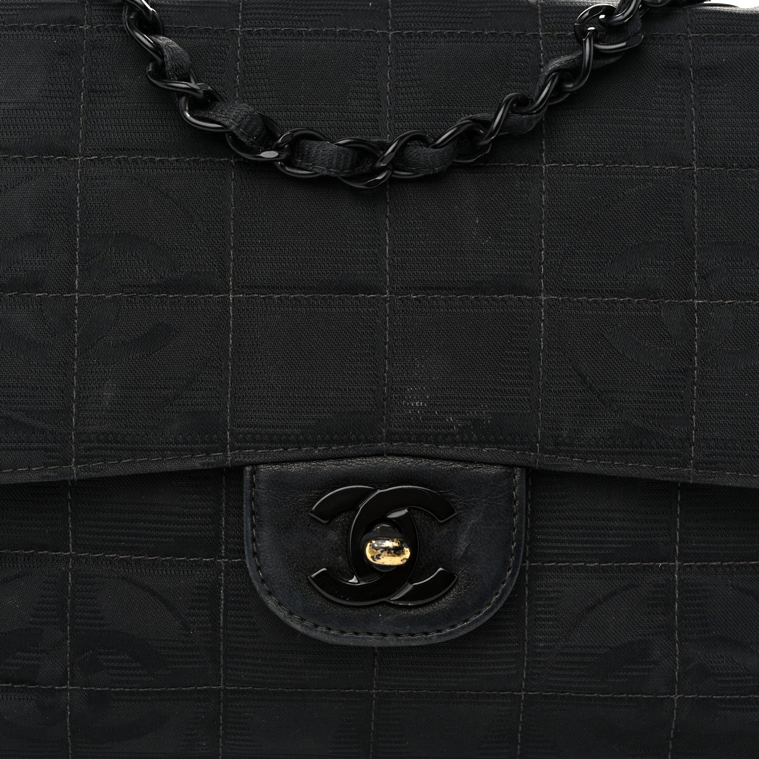 Chanel Nylon Medium Travel Flap Black 8 of 11