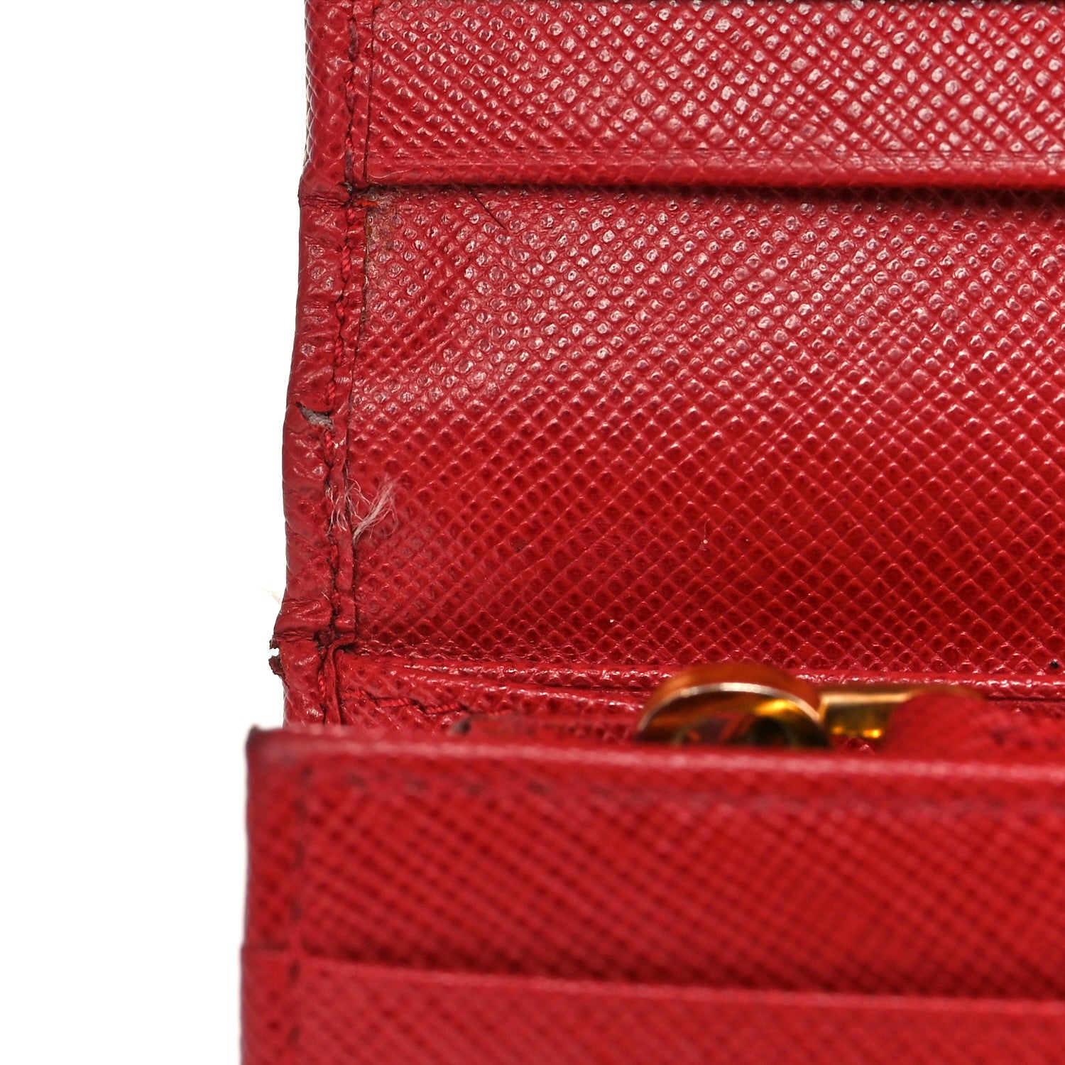Prada Saffiano Metal Continental Flap Wallet Fuoco 12 of 14