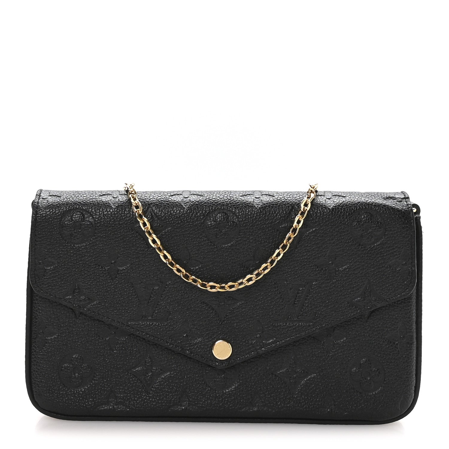 Louis Vuitton Empreinte Pochette Felicie Chain Wallet Black 1 of 11