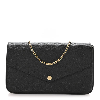 Louis Vuitton Empreinte Pochette Felicie Chain Wallet Black 1 of 11