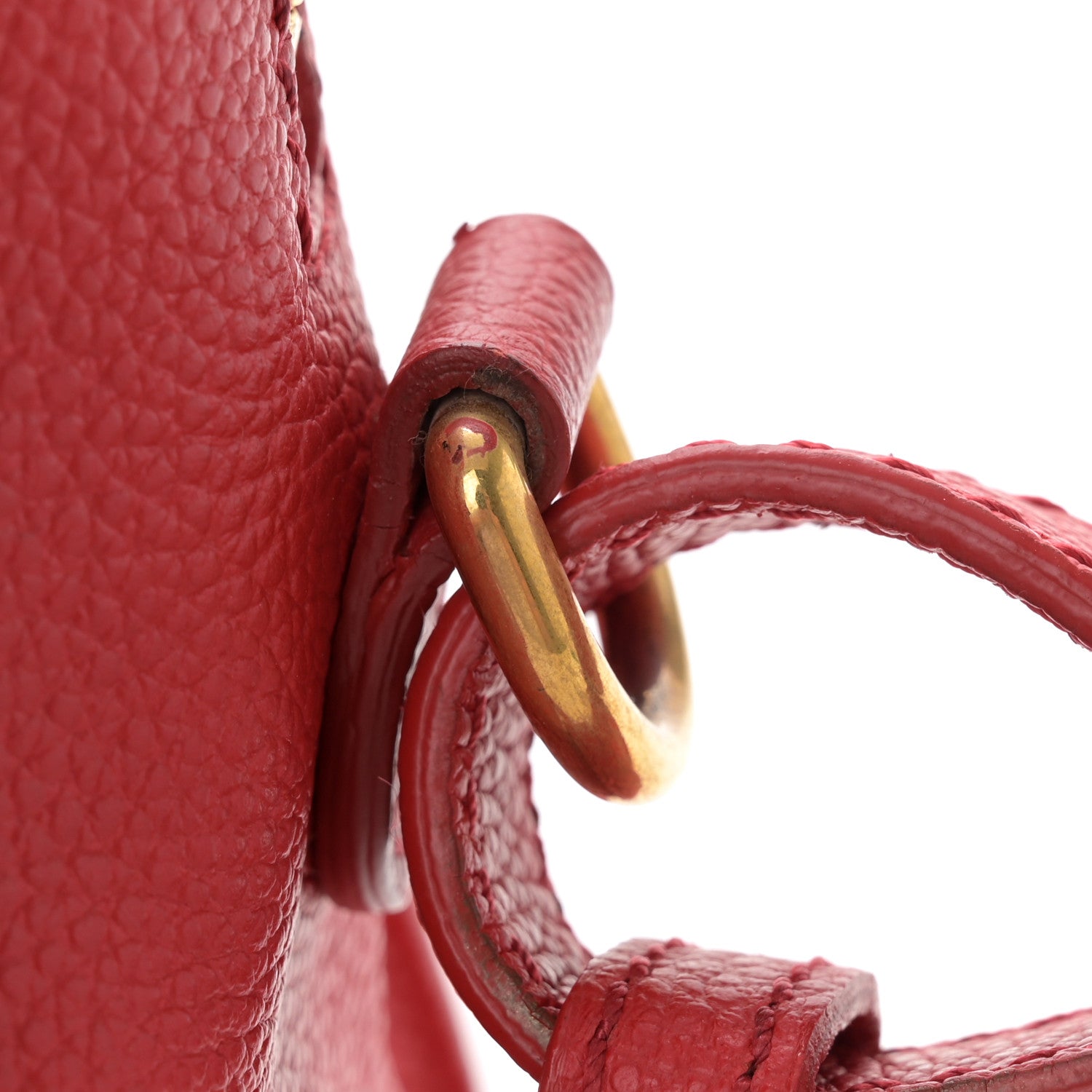 Alexander McQueen Pebbled Calfskin Small Skull Padlock Zip Around Tote Red 17 of 19