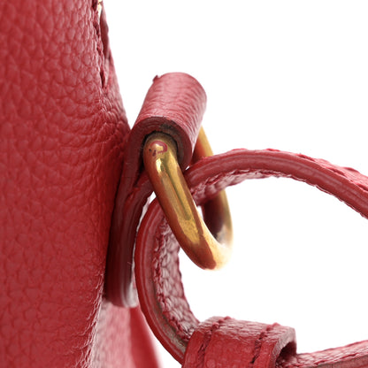 Alexander McQueen Pebbled Calfskin Small Skull Padlock Zip Around Tote Red 17 of 19