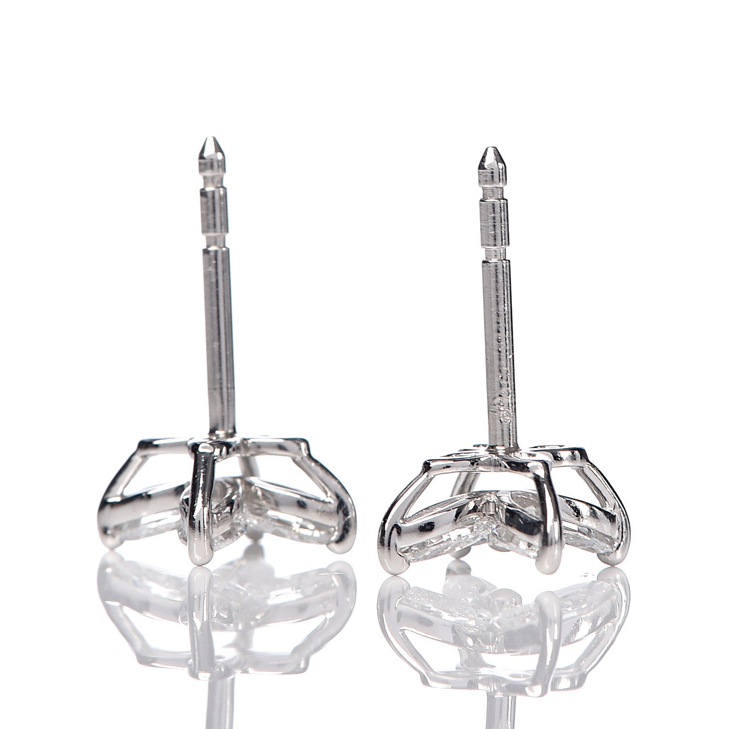 Tiffany Platinum Diamond .64ct Small Victoria Earrings 4 of 5