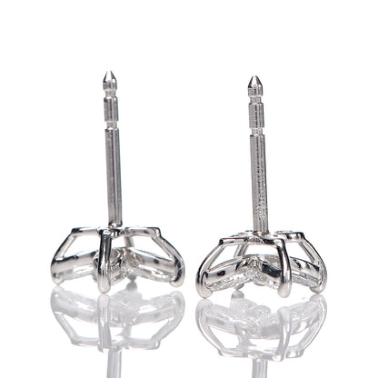 Tiffany Platinum Diamond .64ct Small Victoria Earrings 4 of 5