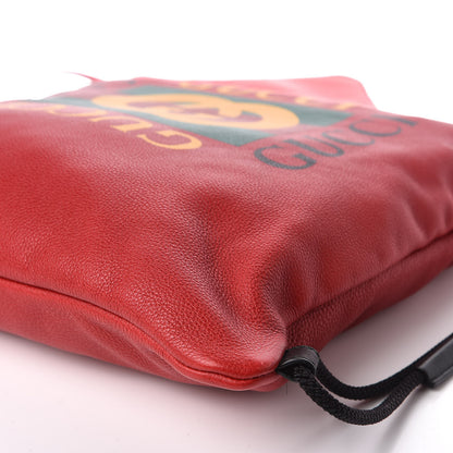 Gucci Calfskin Mens Logo Drawstring Backpack Red 7 of 13
