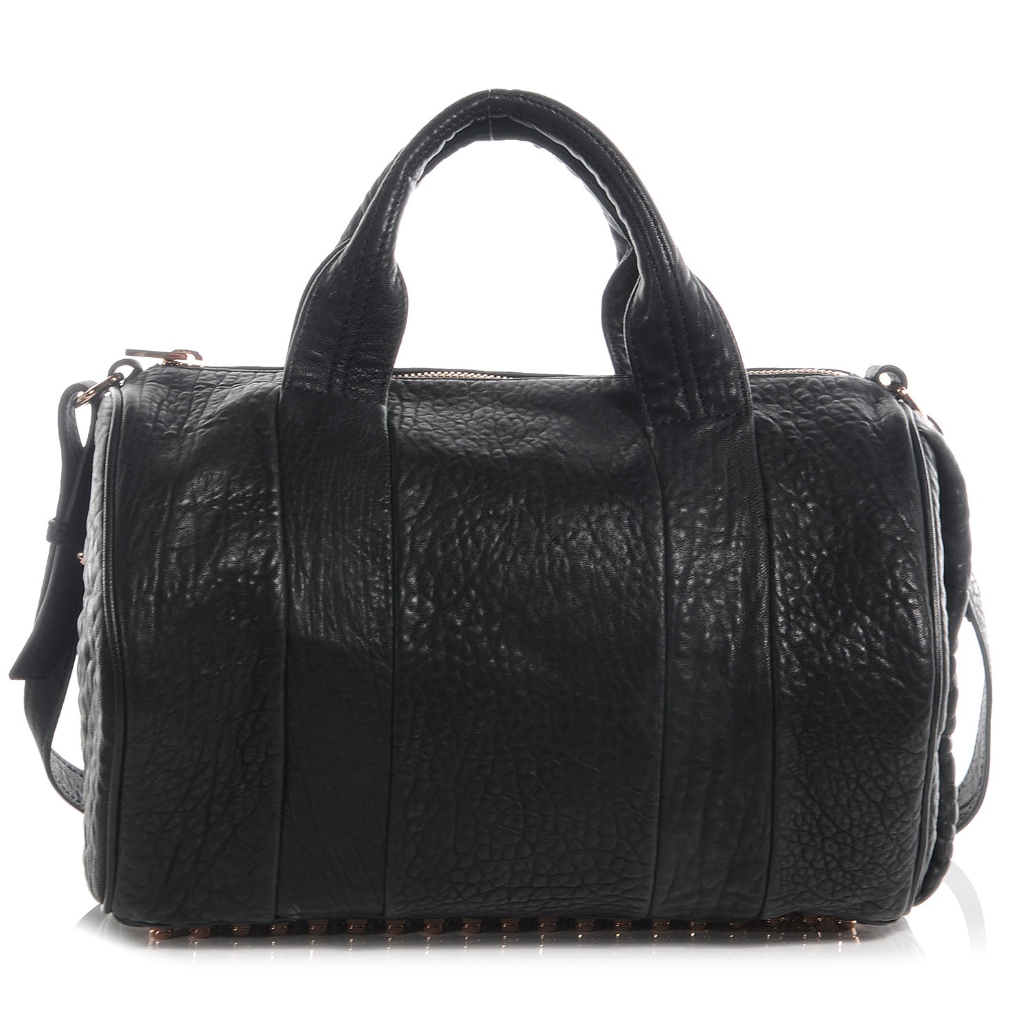 Alexander Wang Leather Rocco w Rose Gold Hardware Black 1 of 6