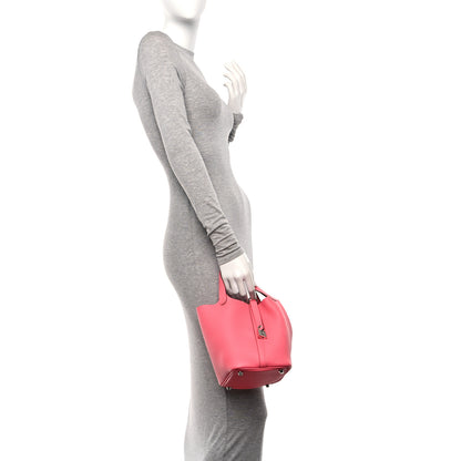 Hermes Taurillon Clemence Picotin Lock 18 PM Bubblegum Pink 2 of 10