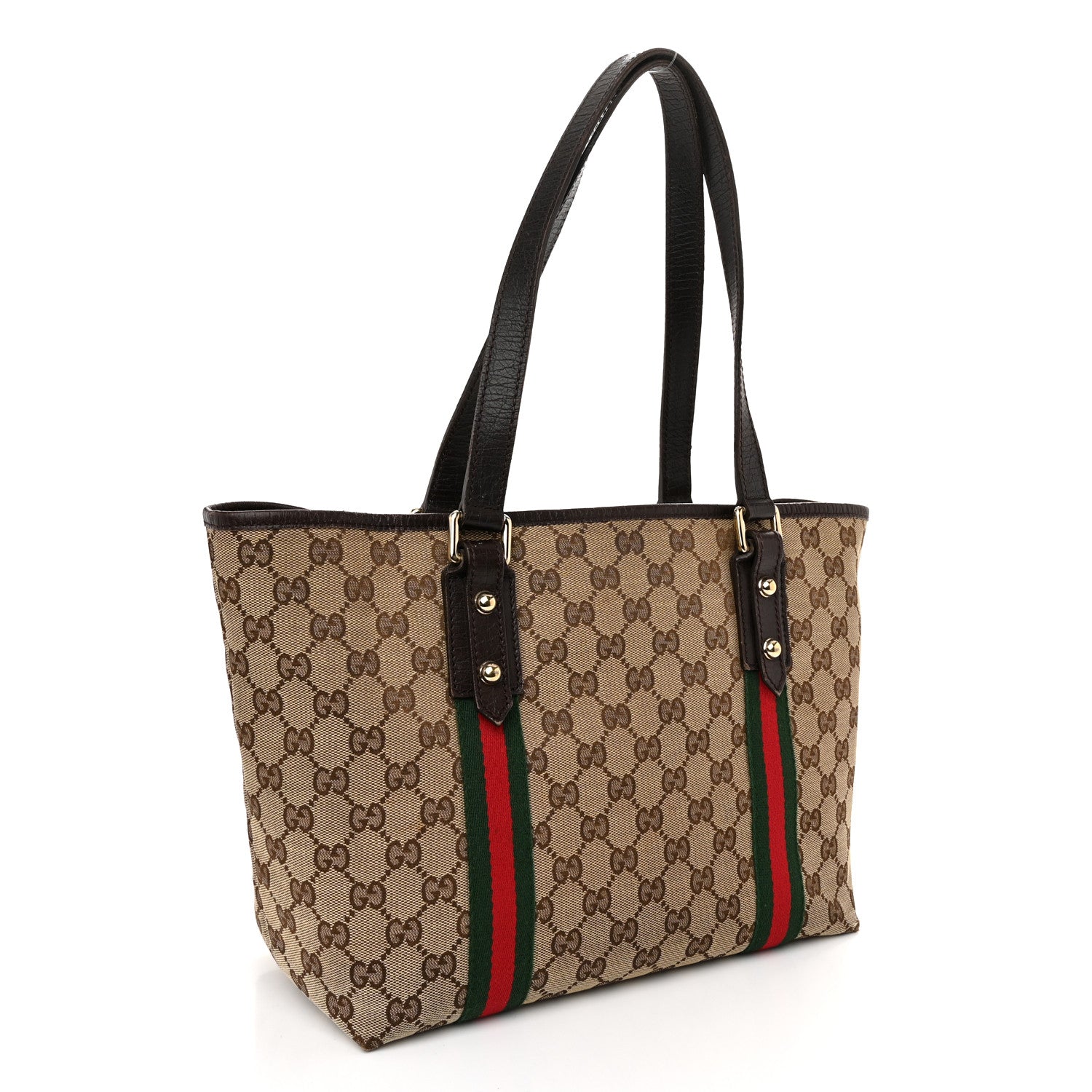Gucci Monogram Medium Jolicoeur Tote Dark Brown 3 of 11