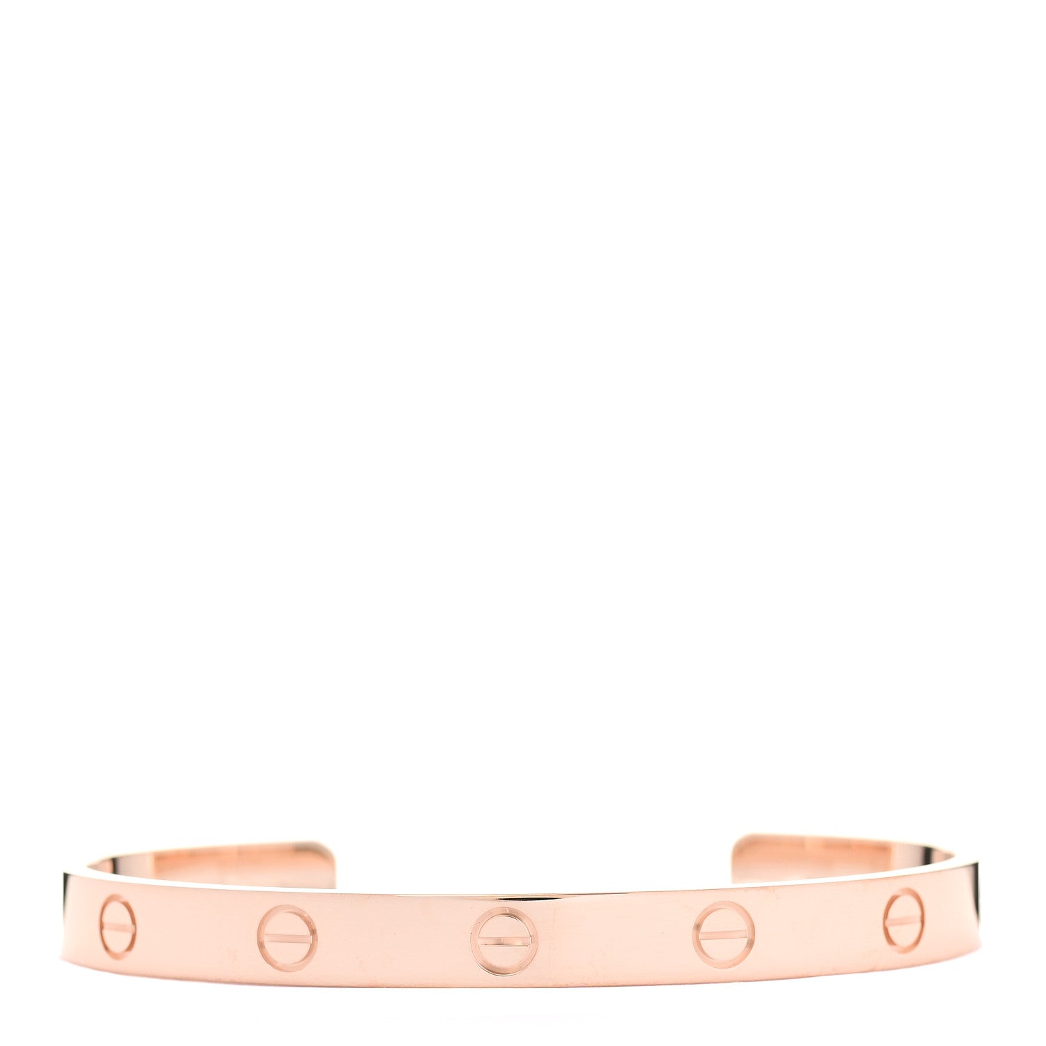 Cartier 18K Pink Gold LOVE Cuff Bracelet 18 1 of 4