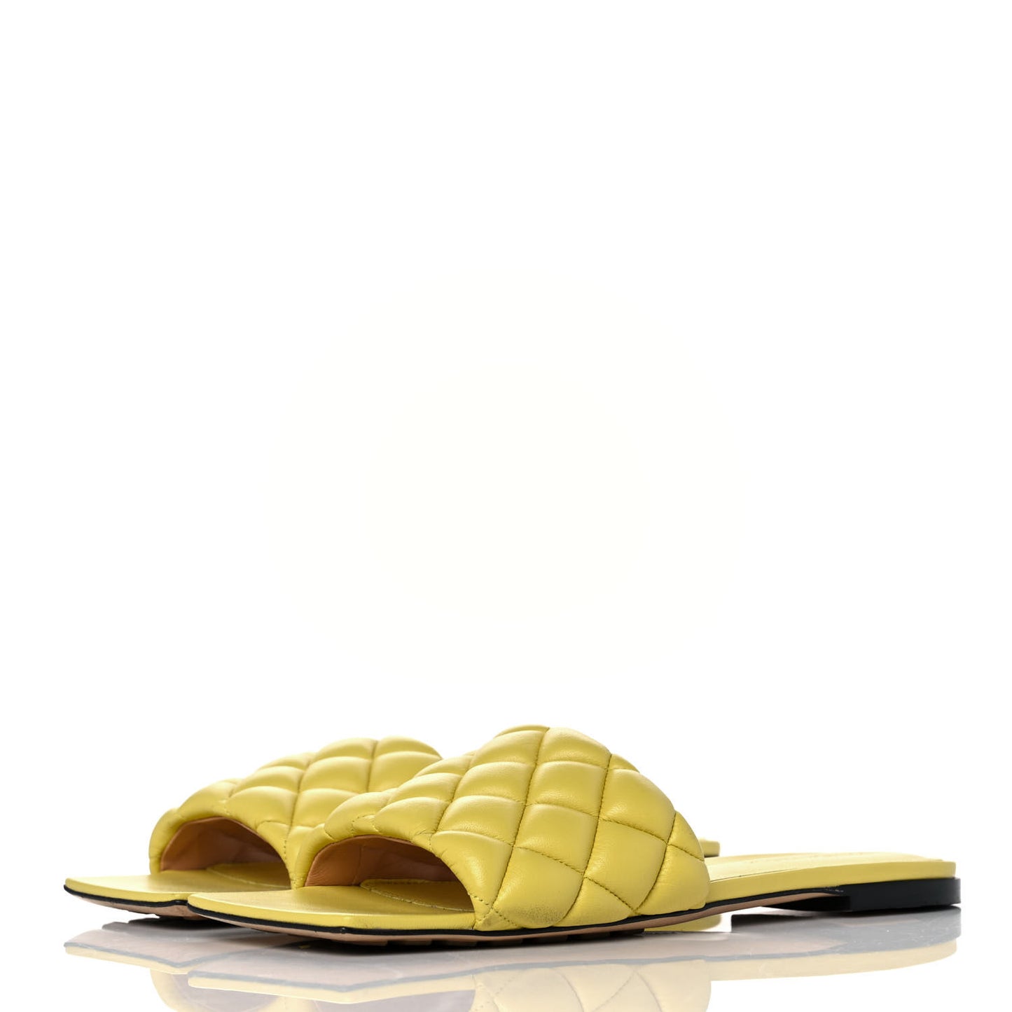 Nappa Matelasse Padded Flat Sandals 39 Pear