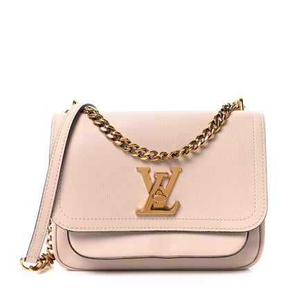 Louis Vuitton Grained Calfskin Lockme Chain Bag Greige 1 of 9