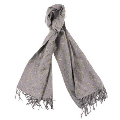 Fendi Cashmere Lurex FF Scarf Tortora 1 of 3