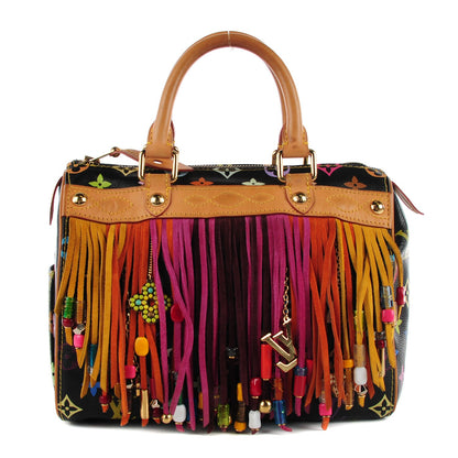 Louis Vuitton Monogram Multicolor Fringe Speedy 25 Black 1 of 8