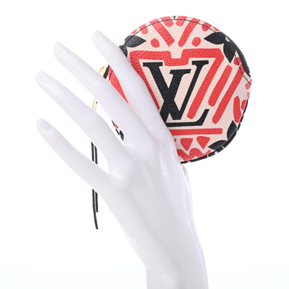 Louis Vuitton Monogram Giant Crafty Round Coin Purse Creme Rouge 2 of 8
