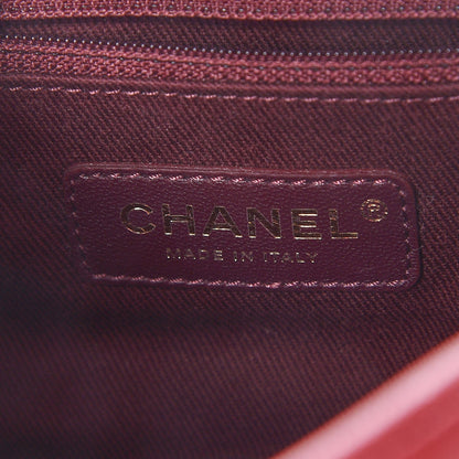 Chanel Shiny Sheepskin Quilted Mini Trapezio Flap Red 6 of 8