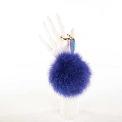 Fendi Fox Fur Pom Pom Bag Charm Berry 2 of 7