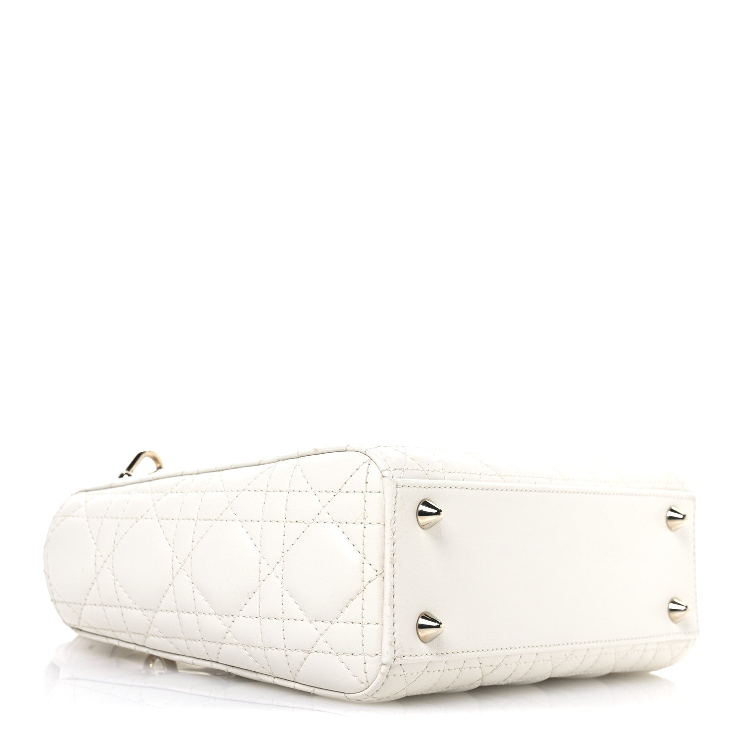 Christian Dior Lambskin Cannage Small My ABCDior Lady Dior White 4 of 10