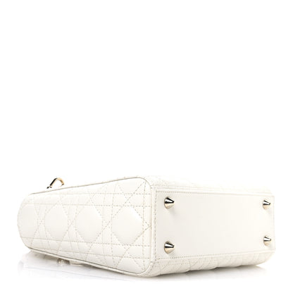 Christian Dior Lambskin Cannage Small My ABCDior Lady Dior White 4 of 10