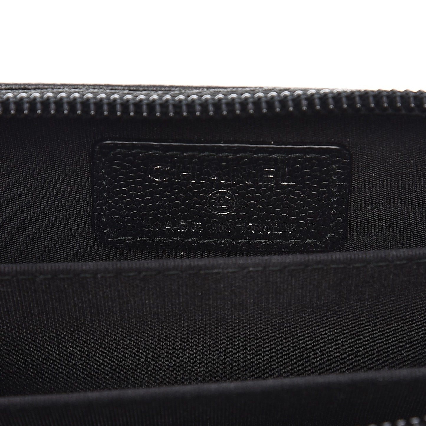 Caviar Quilted Boy Zip Around Coin Purse Wallet So Black