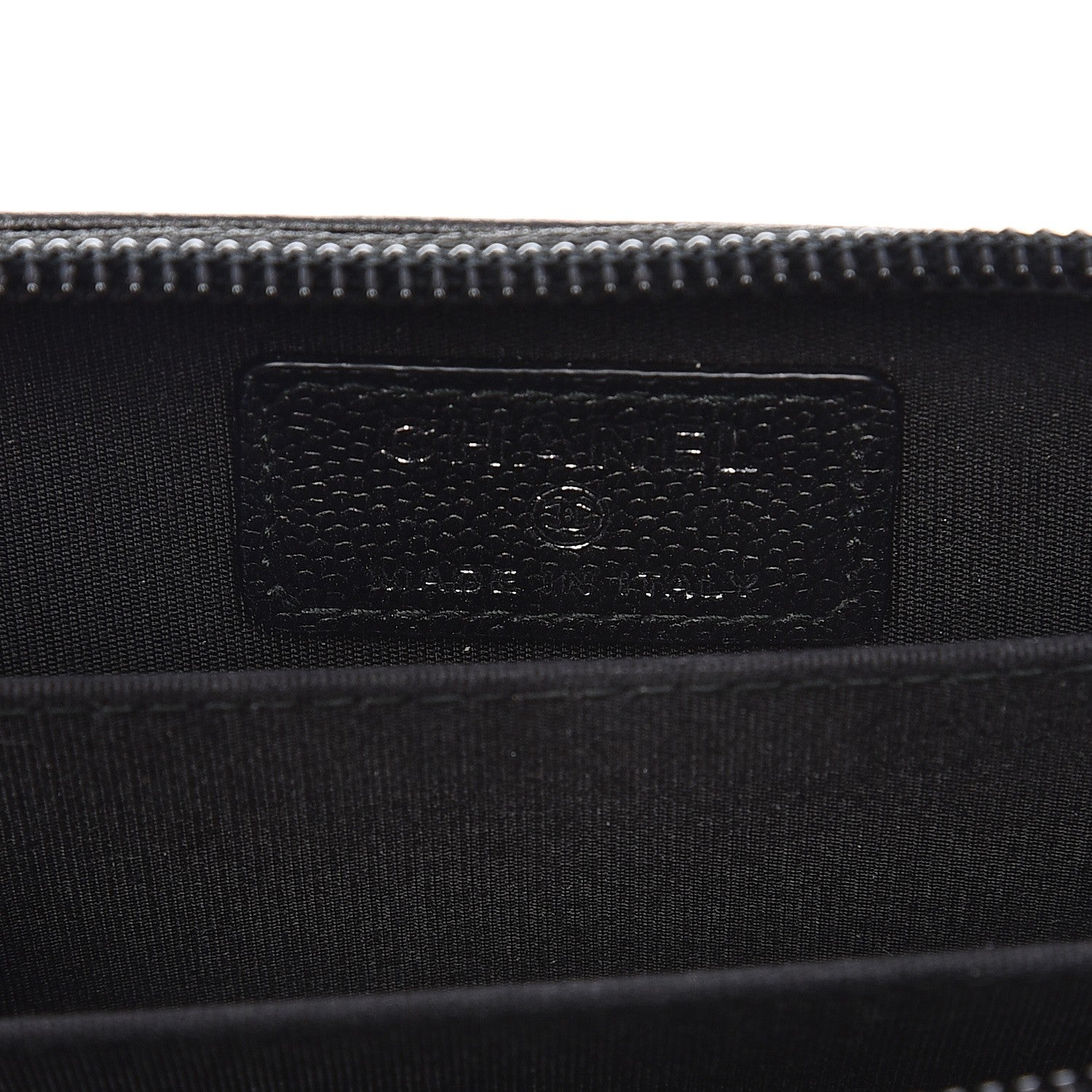 Chanel Caviar Quilted Boy Zip Around Coin Purse Wallet So Black 6 of 7