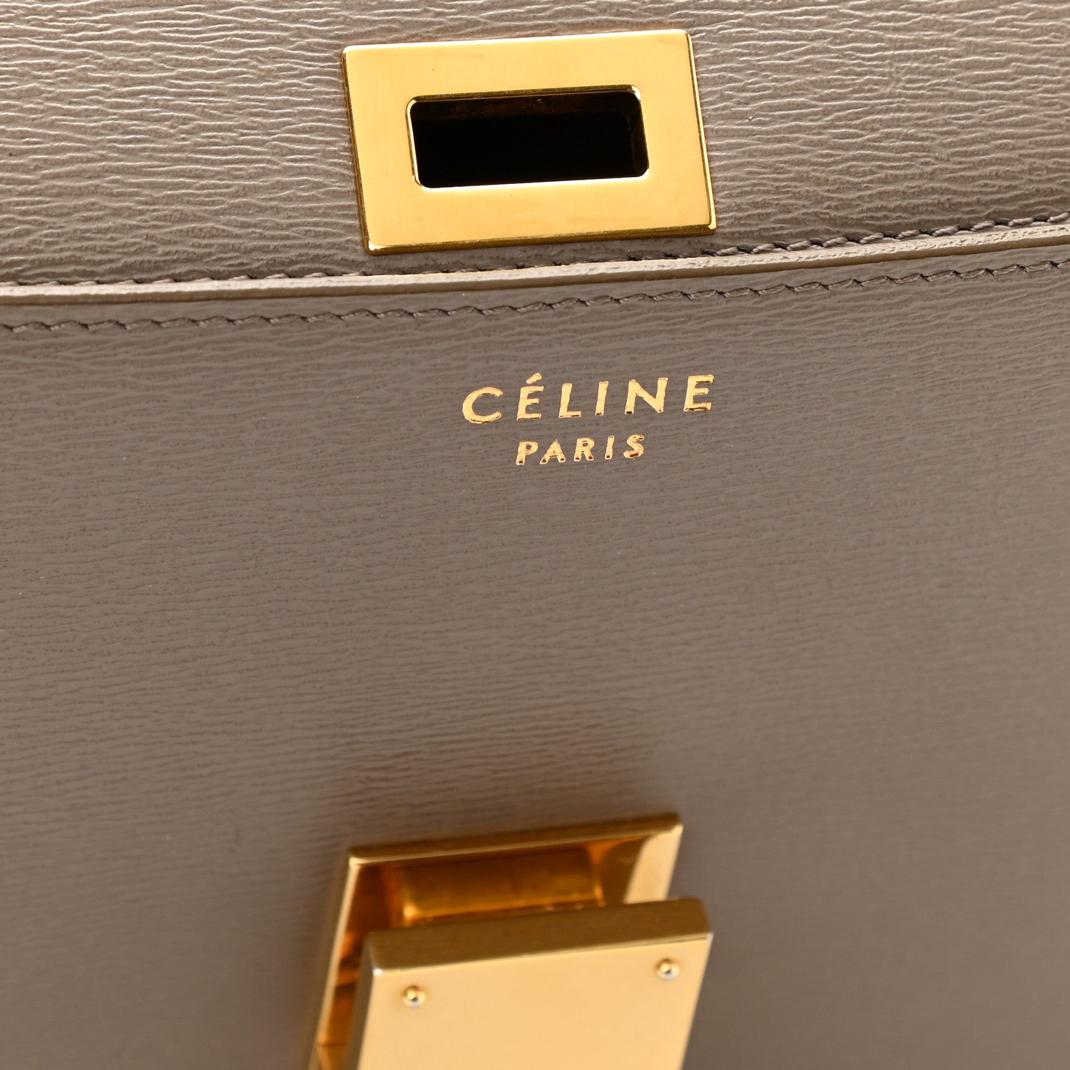 Celine Liege Calfskin Medium Classic Box Flap Bag Souris 7 of 8