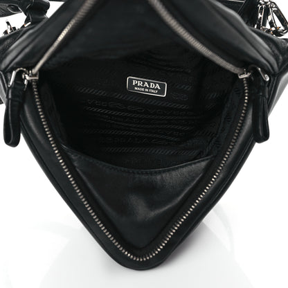 Prada Nappa Padded Signaux Triangle Crossbody Black 4 of 8