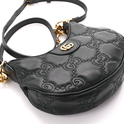 Gucci Calfskin GG Matelasse Mini Hobo Shoulder Bag Black 9 of 10